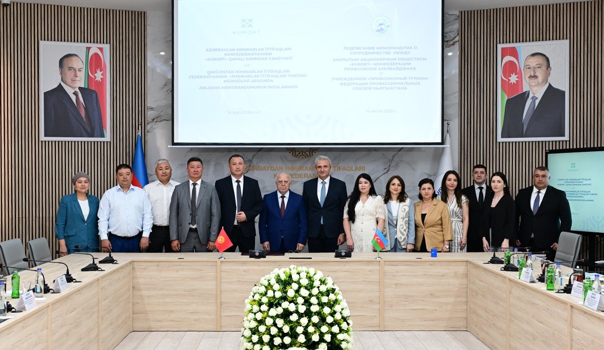 Azərbaycan və Qırğızıstan həmkarlar ittifaqları arasında əlaqələr genişlənir - FOTOLAR